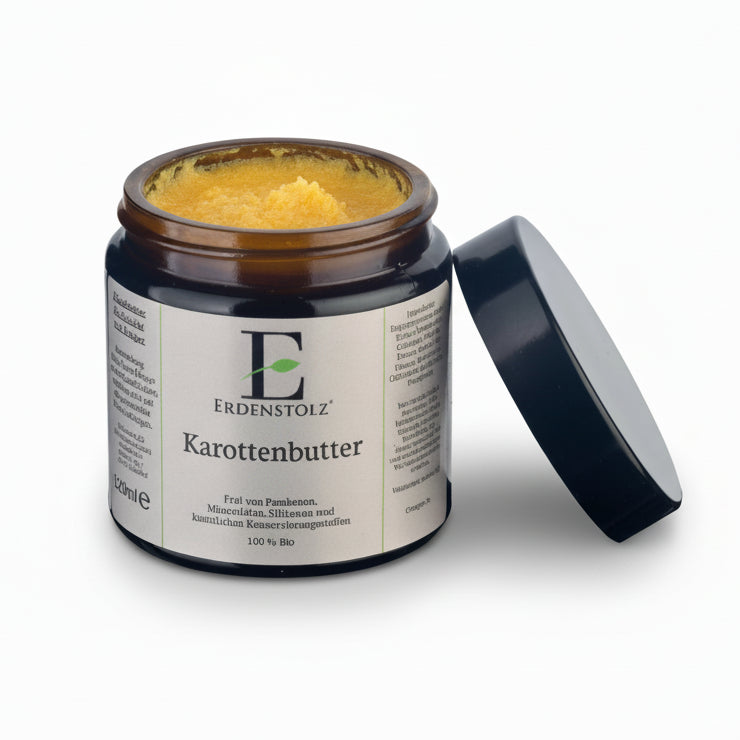 brauner Tigel mit orangenem Mousse